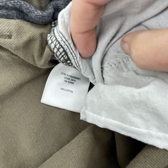 Adam Levine Cargo Shorts Men 40 Olive Green 100% Cotton Mid-Rise Classic Outdoor - Picture 5 of 16